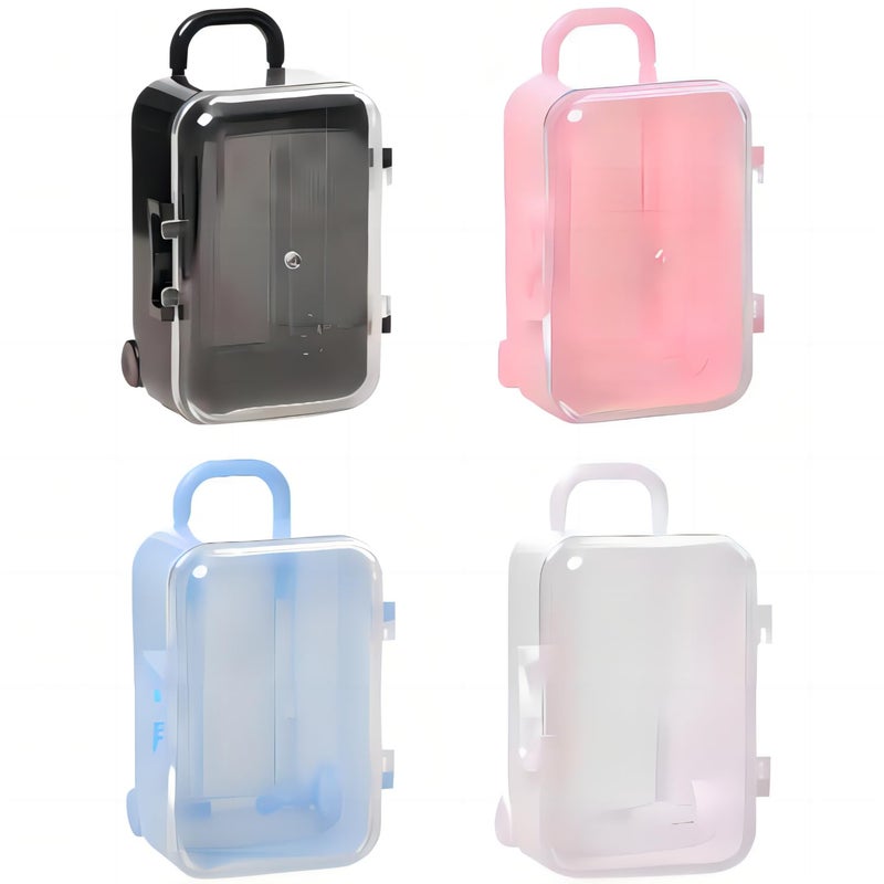 Baasid 4PCS Mini Plastic Travel Suitcase Boxes Suit for Wedding Party Decoration, Handbag Luggage Storage Box, Mini Luggage,Suitcase Gift Box - Image 1